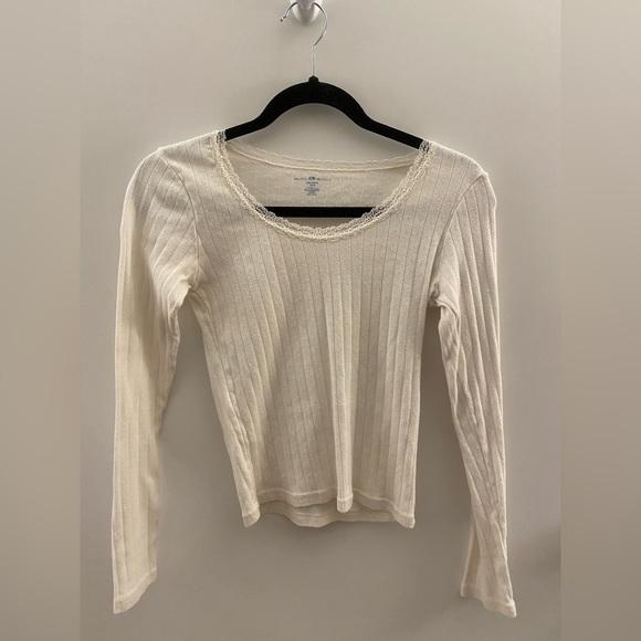 Brandy Melville Sweaters - Brandy Melville McKenna Lace Top